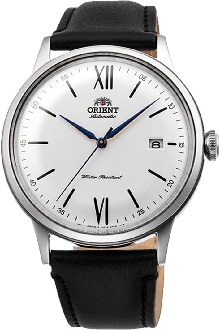 "Bambino Version 6" Automatic / Hand Wind Dress Watch, White, Leather Strap