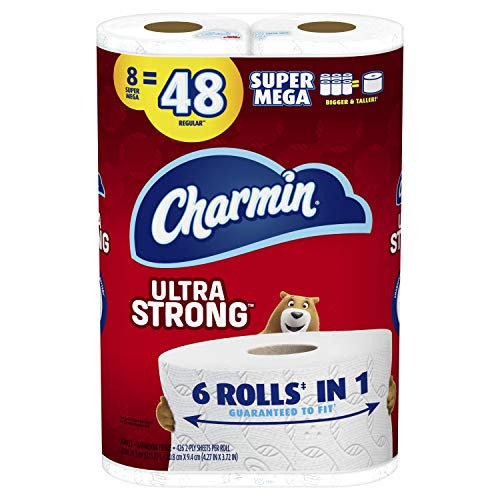 Image of Charmin Ultra Strong Toilet Paper, Super Mega Roll, 8 Count of 426 2-Ply Sheets Per Roll