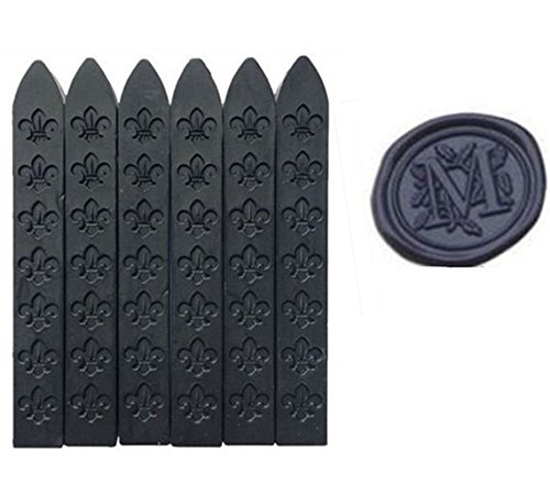 MNYR 6pcs Black Wax Sticks for Wax Seal Stamp Decorative Wedding Invitations Wax Seal Sealing Stamp Gift Cards Sealing Wax