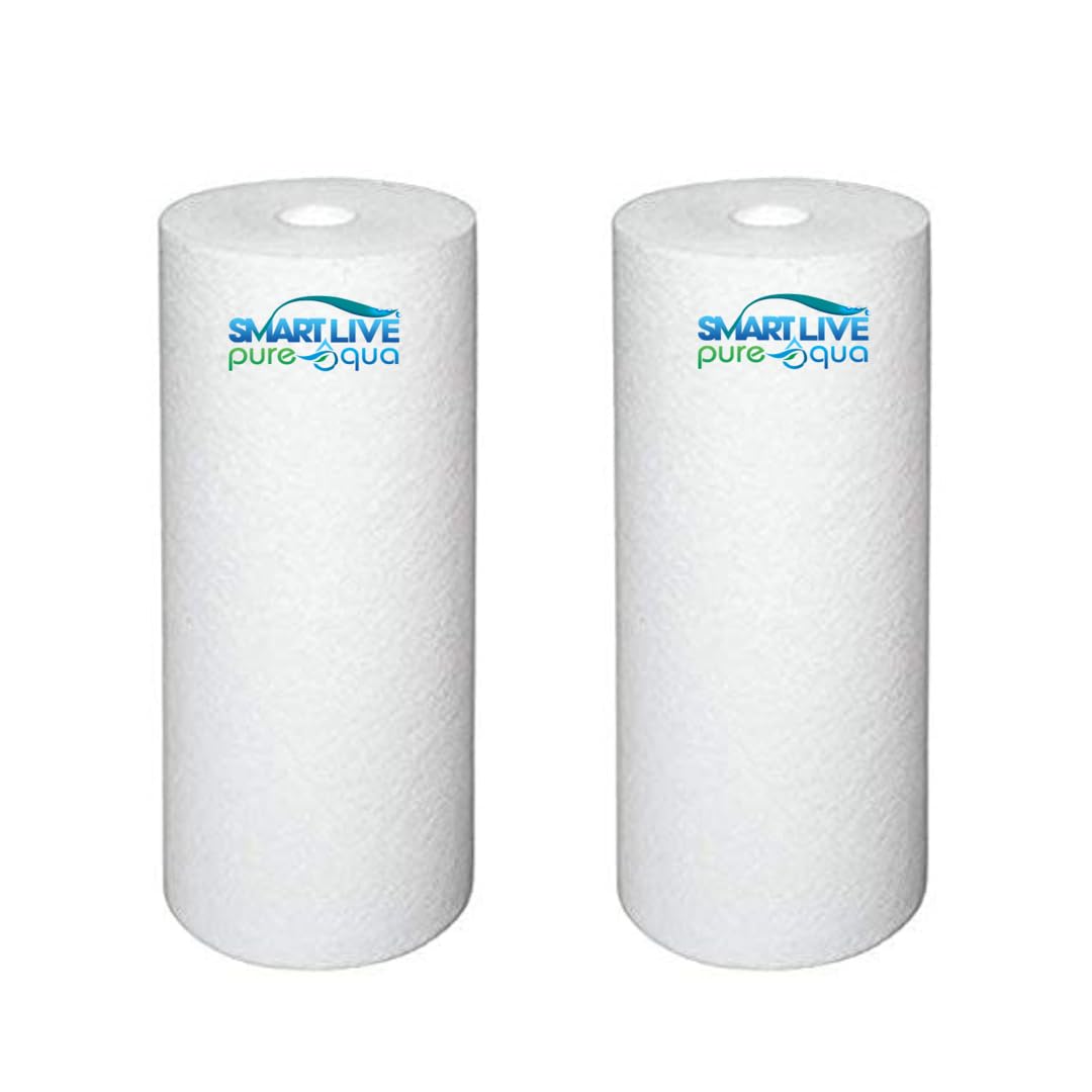 Smart Live Premium 5 Inch Spun Cartridge Filter for Washing Machines Front & Top Load | 5 inch Housings Refills (Pack of 2) | Get Free LG Scale Go Descaling Powder (B0CQRD3XHM) Amazon Price History, Amazon Price Tracker