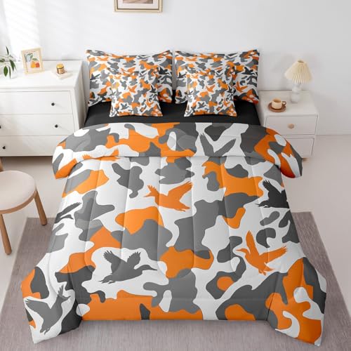 Erosebridal Camouflage 7 Piece Comforter Set Hunting Bedding Kids King