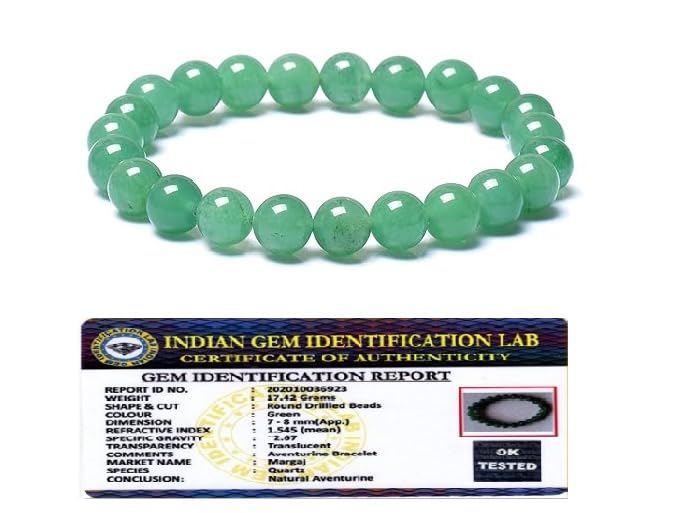 shrriya divine Natural AAA Certified Crystal Green Aventurine Bracelet for Men, Women, Money Magnet Bracelet Crystal Healing Bracelets for Money problems-picture-55