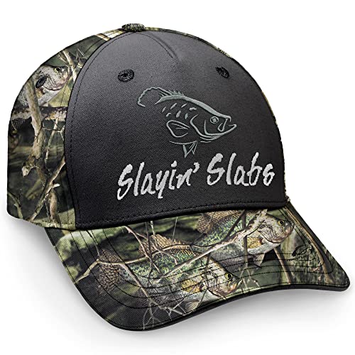 Buy Fishouflage Slayin’ Slabs Crappie Cap Men’s Camo Fishing Hat