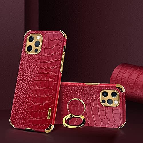 Amazon Com Aowner Compatible With Iphone 12 Pro Max Ring Holder Case Luxury Crocodile Cover Gold Edge 360 Degree Rotation Stand For Women Girls Slim Leather Snake Lizard Skin Protective Cover Case 6 7