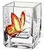 Anna's Exclusive Decor - Portavelas de cristal con forma de mariposa pintada...