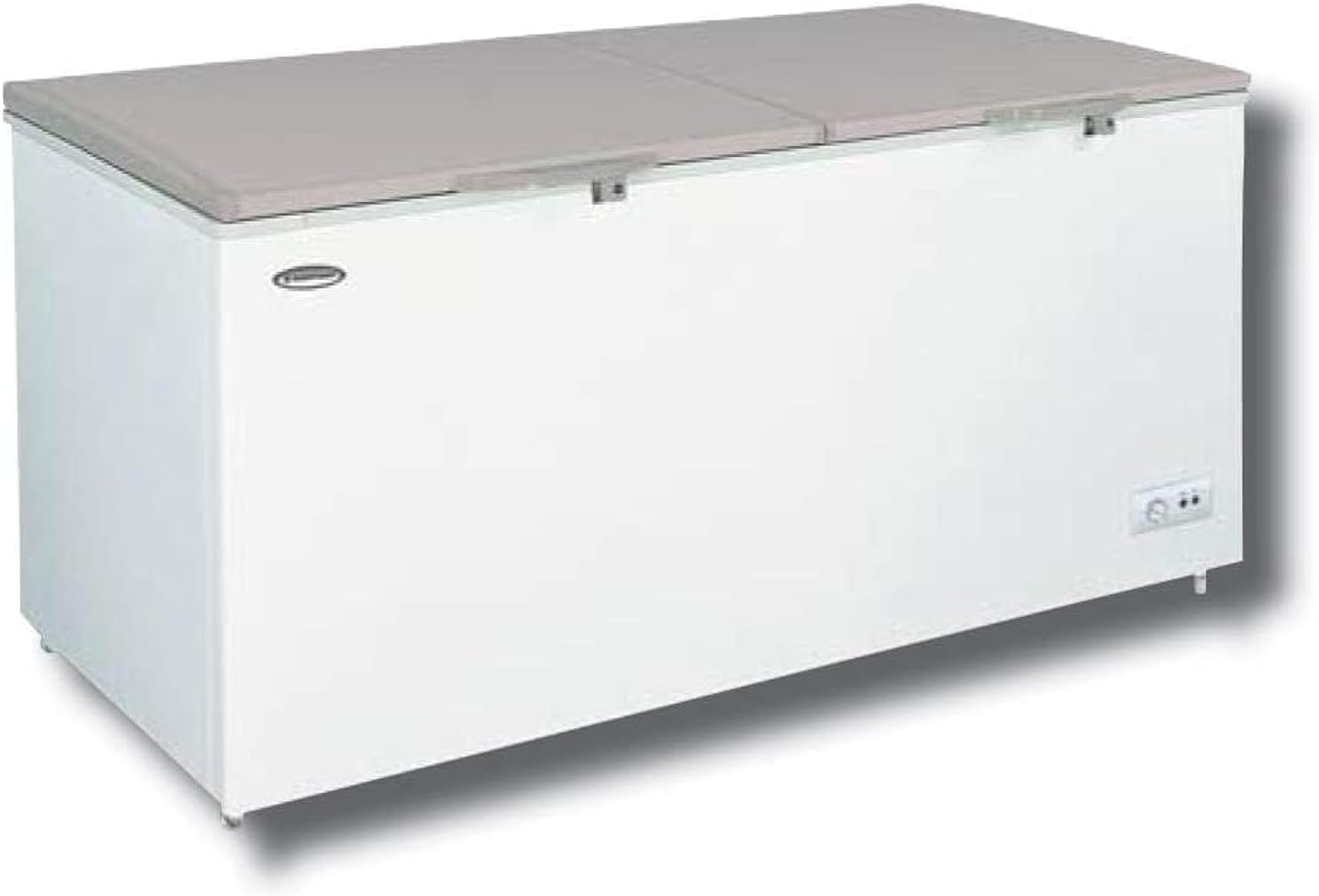 WESTPOINT Double Door Gross 850L Nett 662L Free Standing Chest Freezer Inner Aluminium External Fan Condensor Light Inside with wheels White ESMA 1 Star Ratings One year warranty - WBXN-8422G2L