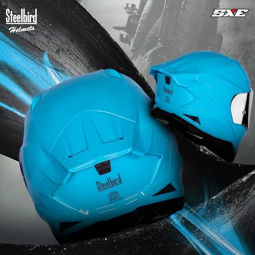 Image of Steelbird SBH 61 SXE Pinlock ISI and Dot Certified Full Face Helmet for Men and with Inner Silver Sunshield