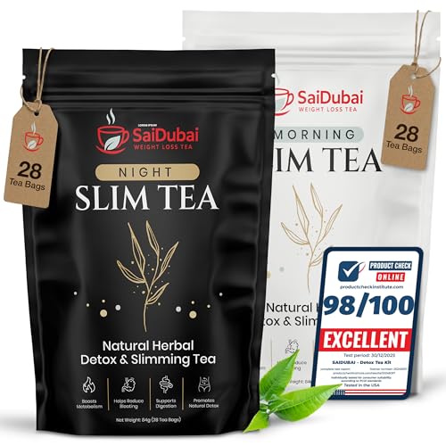 Kit Herbal Slim Tea Duo 28 Morning Vitality Bags & 28 Night 