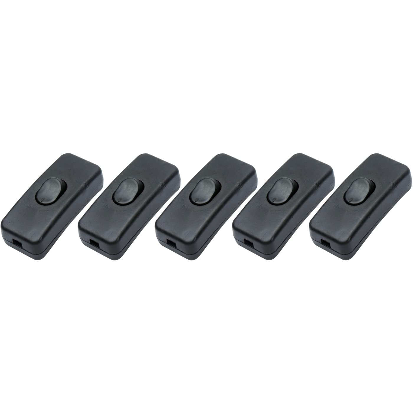 Electronic Spices Black Switch Halfway Rocker Push Button Rocker Switch for Table Lamp Bed Lamp Switch Inline Switch Tik Tok Switch (Pack of 5)-image-43
