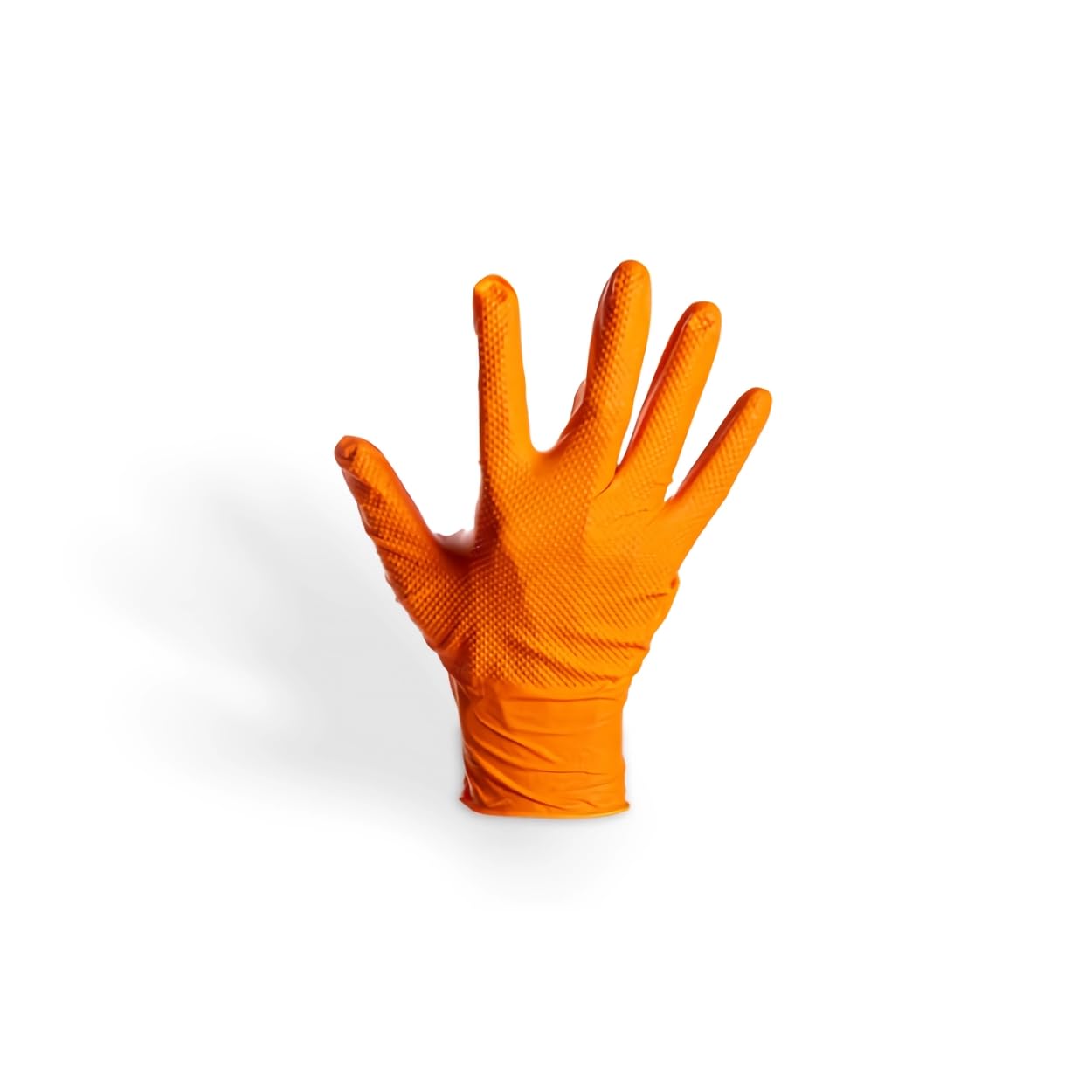 ARLI Edge Grip Nitril Einweghandschuhe Größe L orange 8,5 g Diamantstruktur puderfrei Arbeitshandschuhe Werkstatt Industrie Montage Automotive Handschuhe (500 Stück)