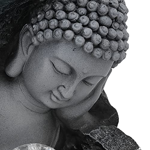 Fokh Tabletop Fountainsleeping Buddha Statue Statue Feng Shui Zen Meditation Indoor Waterfall Fountain With Led Lightcalming And Relaxing Water Soundfor Home Office Bedroom Relax Decorus #TOP5