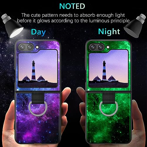 Coque de protection Galaxy Z Flip 5 fine motif nébuleuse spatiale phosphorescente - 2