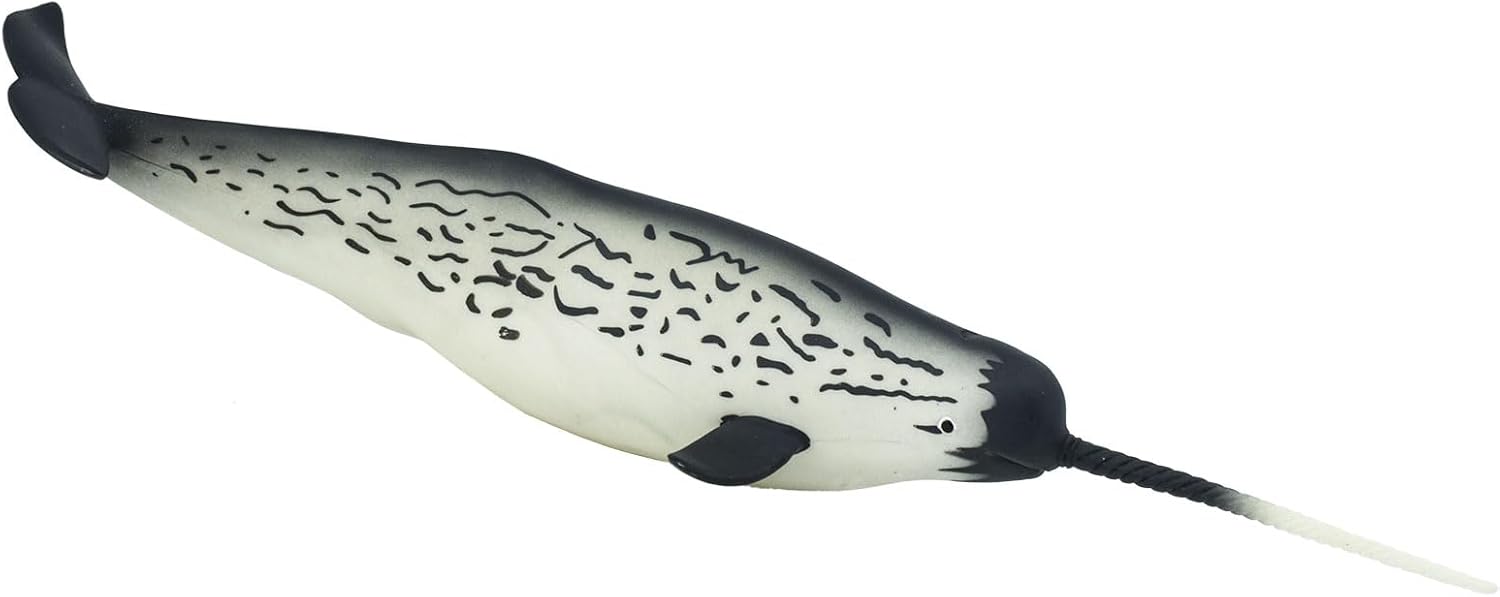 Safari Ltd. Narwhal Figurine - Realistic, Hand-Painted 10.75" Model Figure - Educational Toy For Boys, Girls & Kids Ages 3+