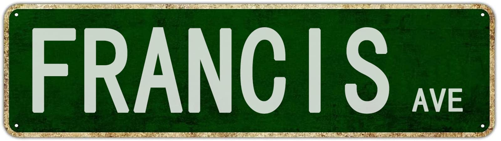 Francis Avenue Retro Tin Signs Funny Aluminum Metal Sign Rustic Home Garden Yard Wall Pub Club Hanging Decor 4x16 Inch