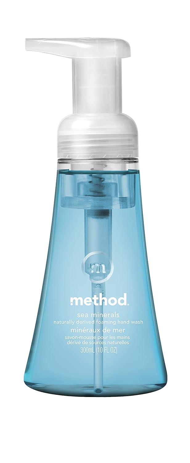 Method Foaming Hand Soap Sea Minerals Scent, 10oz - Natural, Cruelty-Free, Paraben-Free for Soft Clean Hands