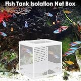 Fish Tank Breeder Net, Small Aquarium Breeding Box with Nylon Mesh Suction Cups Separation Net Isolation Fish Fry Hatchery Incubator Hatching Box Protective Mesh for Shrimp Betta Tank, 16*14.5*15.5cm - Image 6
