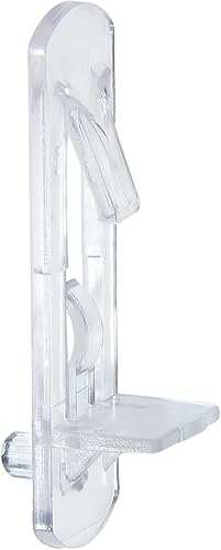 Rierdge 50 pasadores de plástico con bloqueo de 0.197 in, 34 pulgadas de plástico transparente para estante de bloqueo para orificio de clavija de