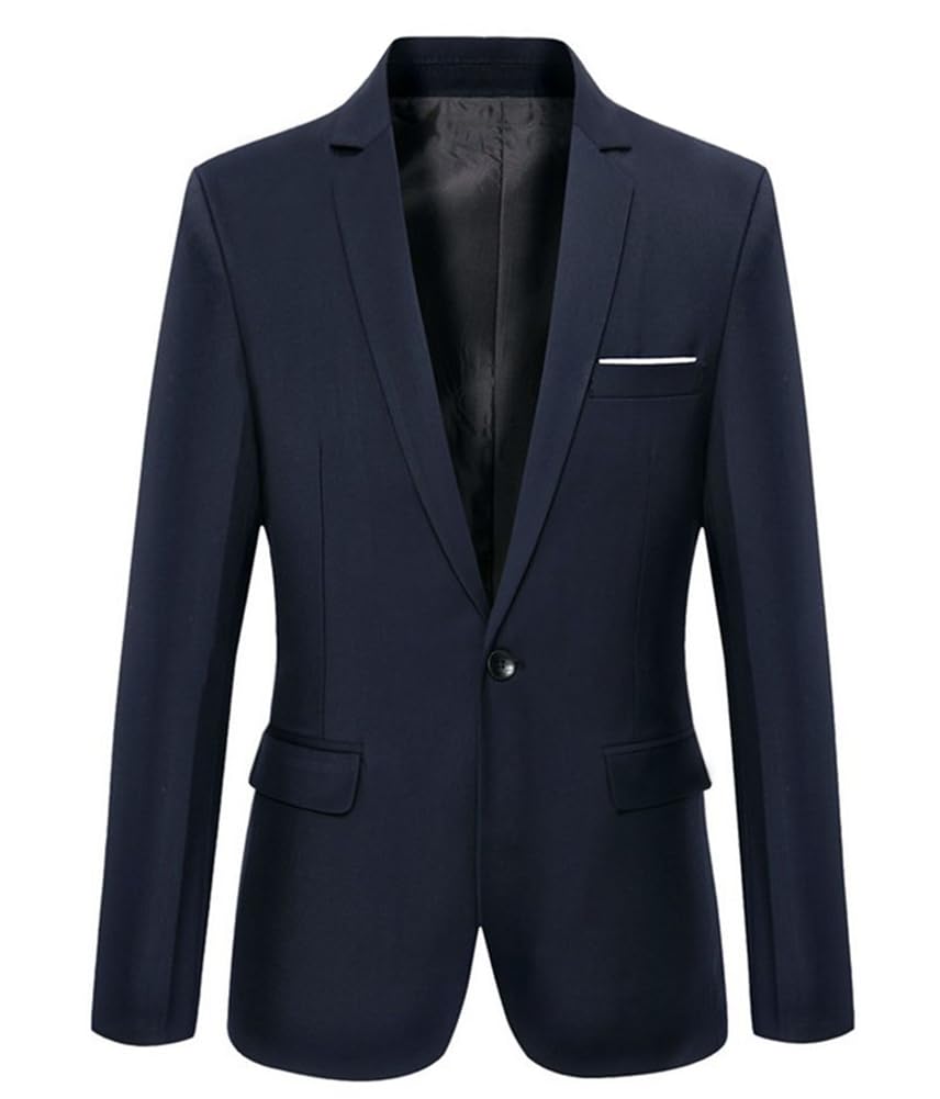 Beninos Mens Blazer Jacket Slim Fit Casual One Button Sport Coats