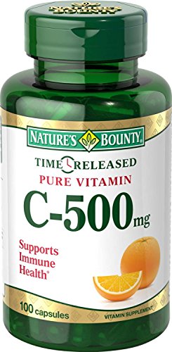 Nature's Bounty Vitamin C Time Release Capsules, 500 mg, 2 Count Nature's Bounty Vitamin C Time Release Capsules, 500 mg, 2 Count