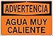 Vestil SI-W-19-D-AL-080-S WEARVERY HOT WATER/AGUA MUY CALIENTE Warning Sign, Aluminum, 0.080" Overall Size, 18.5" W x 12.5" H