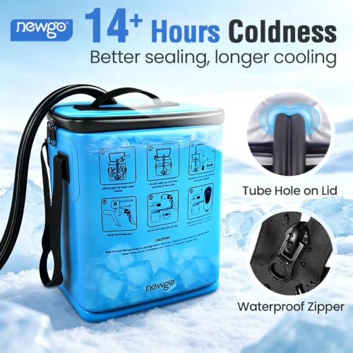 Image of NEWGO Cold Therapy Machine with Programmable Timer & Quiet Pump | Lightweight Cold Pad for Knee /Shoulder After Replacement Surgery, Post-Op Swelling, Joint Pain