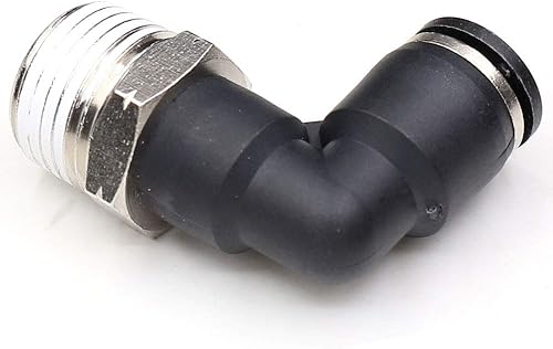 Vista 32 de CEKER 1/2 codo macho Airlines Empuje accesorios de empuje 90 grados Conexiones de aire Conexiones de aire, tubería PL de 0.472 in Od x 1/2 "Npt