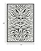 Champion Zebra Print Area Rug - Contemporary, Large, Black & White (5' 3
