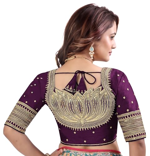 Blouse pour femme Mono Bangalore brodée à manches courtes