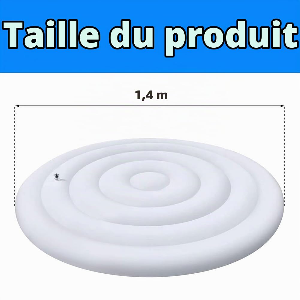 Couverture Gonflable Ronde en PVC (Ronde avec poignée 1)