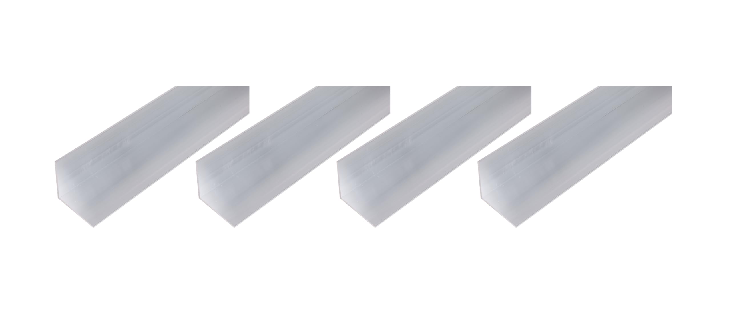 Alberts Set di 4 profili angolari | alluminio naturale | 1000 x 60 x 60 mm