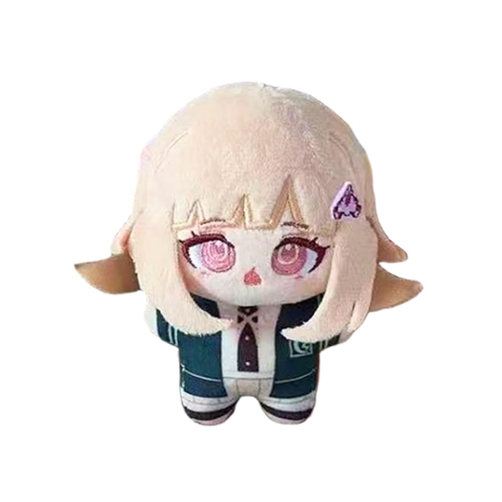 Zhongkaihua 10CM Nagito Komaeda Nanami Chiaki Plush Pendant Figure Anime PP Cotton Stuffed Car Home Bag Keychain Decor Soft Cushion Pillow for Fans