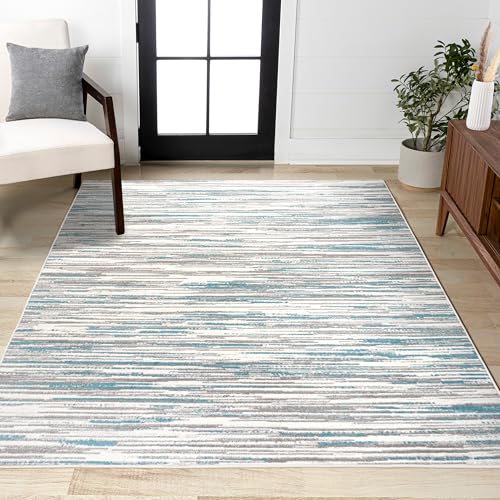 Tapete decorativo gris y azul, 72x47 pulg, contemporáneo