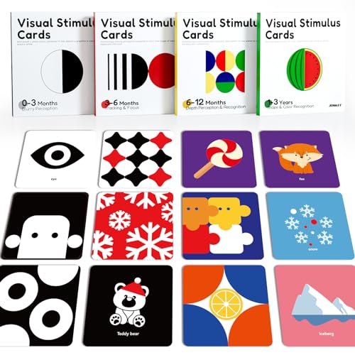 Image of High Contrast Baby Cards - Newborn Visual Stimulus & Learning Cards, Black & White, 0-36Months