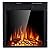 JAMFLY Electric Fireplace Insert 18" Freestanding Heater with 7 Log Hearth Flame Settings and Remote Control,1500w,Black