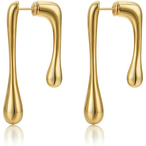 14K Gold Plated Earrings for Women Girls Dainty Pendant Earrings with 925 Sterling Silver Post Jewelry Gifts