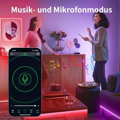 BATHEBRIGHT Led Strip 10m RGB LED Streifen mit Fernbedienung Bluetooth Musik Sync Timer-Einstellung Dimmbar Farbwechsel Led Lichterkette Lichtband Leiste Band für Zuhause Party