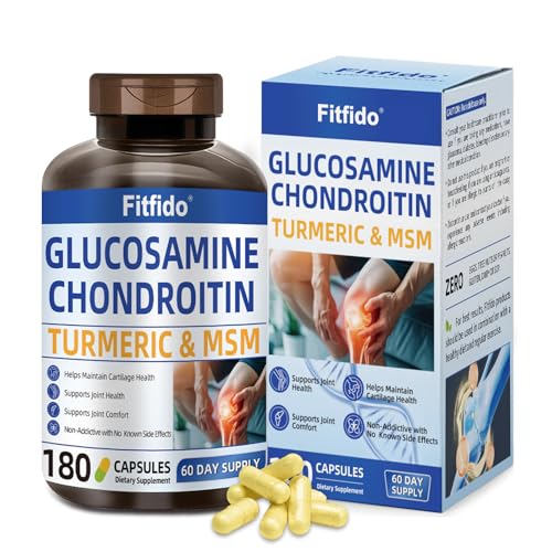 Fitfido Glucosamine Chondroitin MSM and Turmeric Supplement