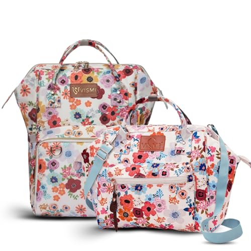 Image of VISMIINTREND Diaper Bag Combo for Mother for Travel | Includes Mini, Large Diaper Backpack |Baby Diaper Bag | Maternity Bag for Hospital | Nappy Bags for Mom | Gift for New Mom |Baby Shower Gift