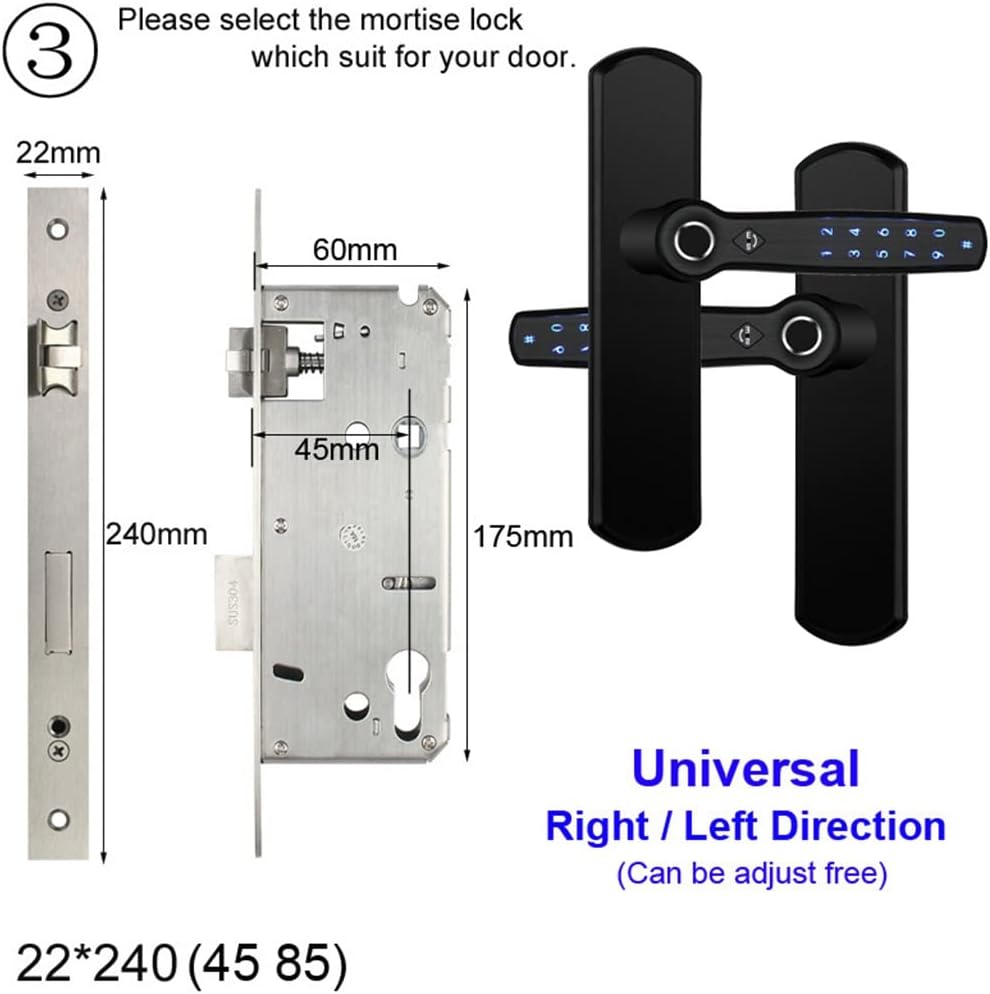Mortise lock selection and dimensions
