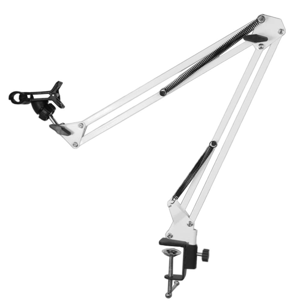 Juego de 2 soportes móviles flexibles para teléfono, brazo largo, montaje de 360 grados para cama, escritorio, color blanco