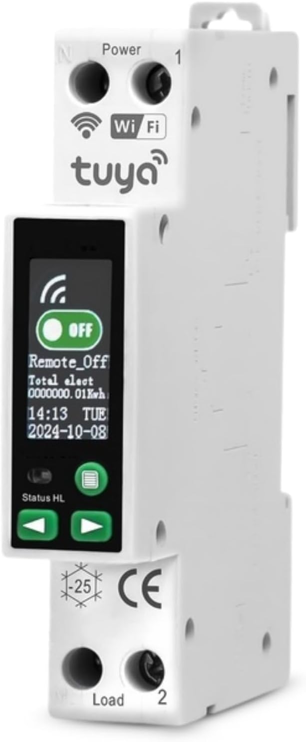DEWIN Tuya WiFi Smart Circuit Breaker with LCD display