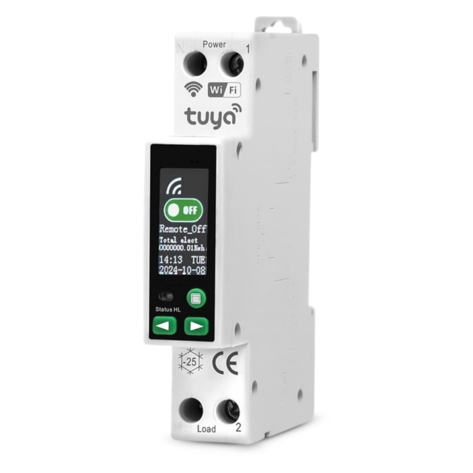 DEWIN Disjoncteur WiFi rail DIN, Tuya WiFi Smart Circuit Breaker avec minuterie fonction Smart Meter et commande à distance pour Smart Home affichage LCD 40A AC 230V
