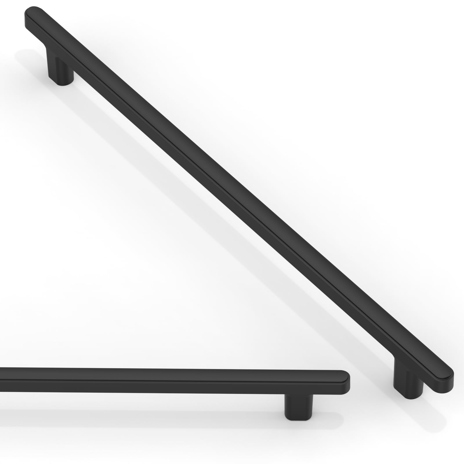 Asimerdeco 10 Pack Matte Black Cabinet Pulls 10 Inch(254mm) Kitchen Cabinet Handles Solid Zinc Alloy Cabinet Hardware Drawer Pulls