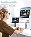 BoYata Monitor Stand, Adjustable Monitor Riser Metal Computer Stand Compatible with TV, PC, Laptop, Computer, iMac, and All Screen Display-Space Grey