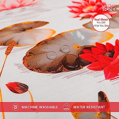 Image of Urban Space Sicilia Table Linen Collection - Premium Water & Stain Resistant Dining Table Cover for 6 Seater, Anti Skid Table Cloth for Center Table, 1 Piece (Lotus, 6 Seater 52 inch x 92 inch)