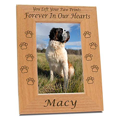 Etched in my heart pet memory frame personalized dog memorial gif…