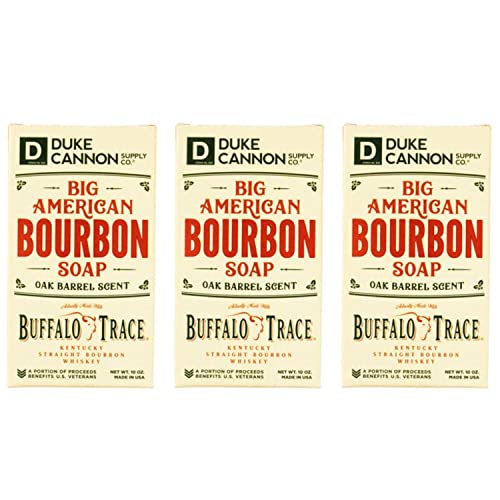 Duke Cannon Big Brick of Soap 3-Pack – Bourbon – Men’s Heavy Duty Soap, Natural Ingredients, Long-Lasting, Rich Masculine Scent, 10 oz Each