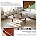 Solid Wooden Modern Triangle Coffee Table: Unique Funky Coffee Tables for Living Room, Oval Mid-Century Irregular Abstract Tea Tables for Patio Office Balcony Bedroom (Walnut, 33
