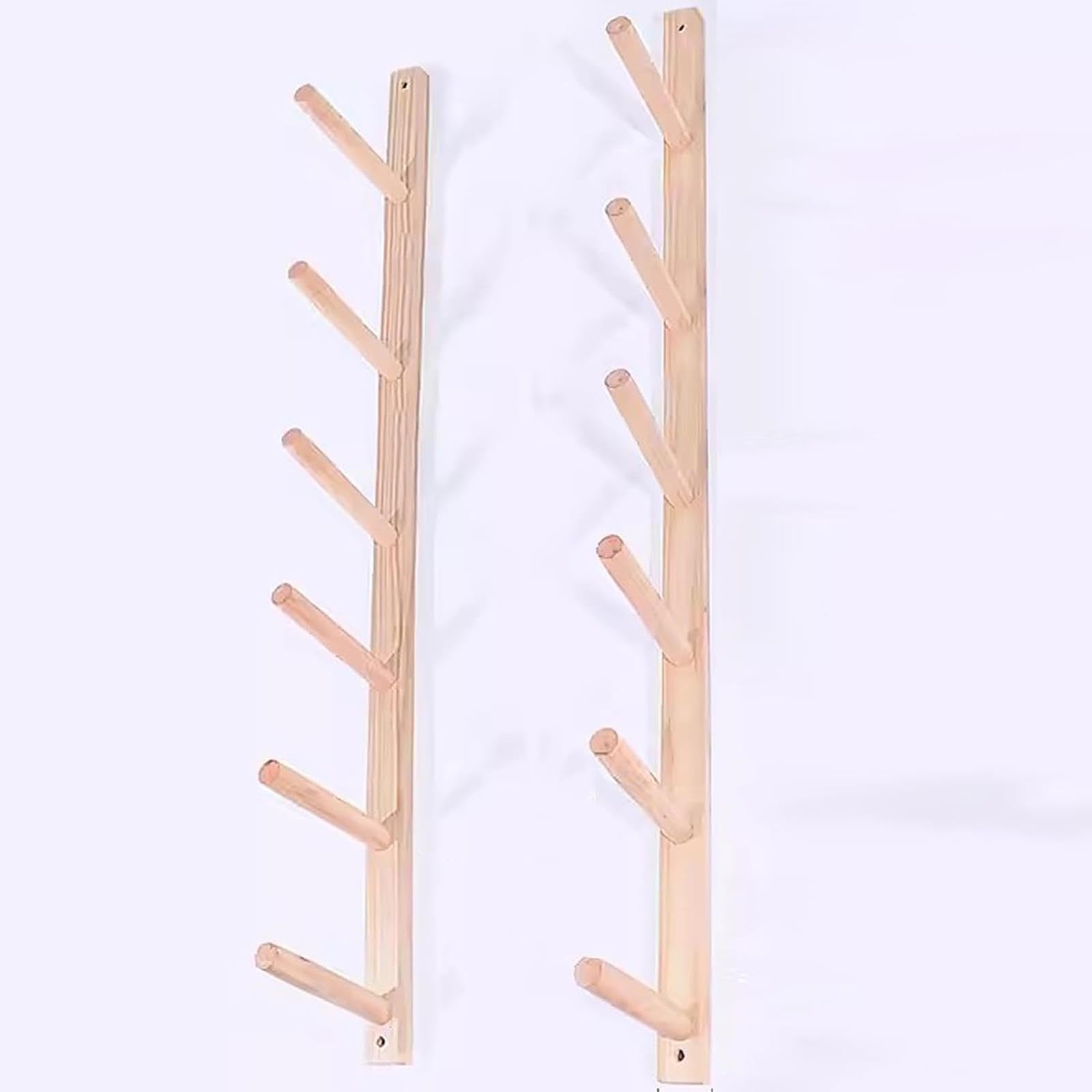 Rangement tapis de yoga mural en bois noble à 8 niveaux de rangement