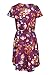 OLYR Women's Long Sleeve Floral Printed Swing Tunic Dress Pocket Loose T-Shirt Dress